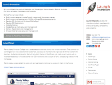 Tablet Screenshot of launchinteractive.com.au